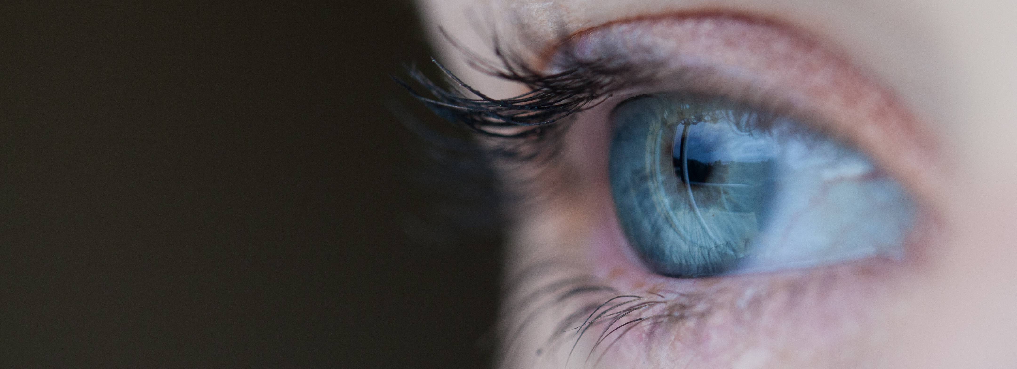 Close-up of a clear blue eye